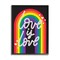 Stupell Industries Love Pride Rainbow Black Framed Giclee Art